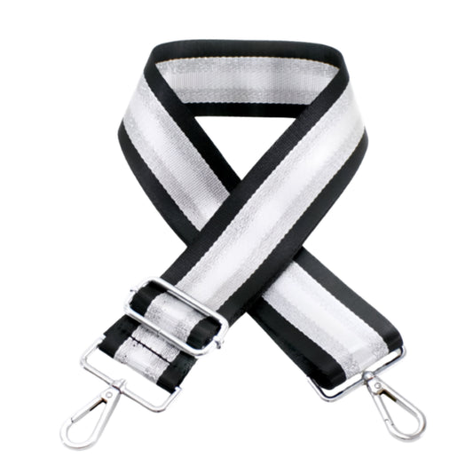 Black Silver Crossbody Bag Strap