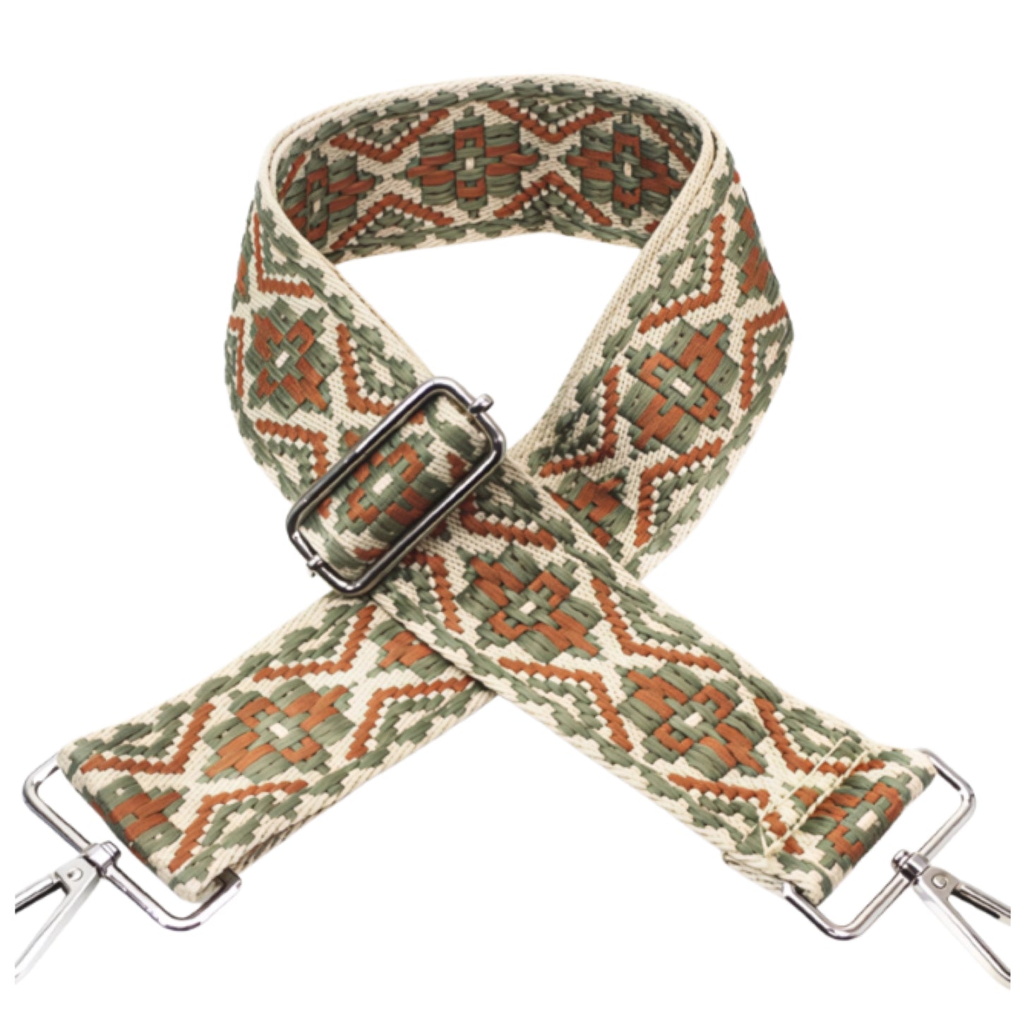 Beige Aztec Crossbody Bag Strap