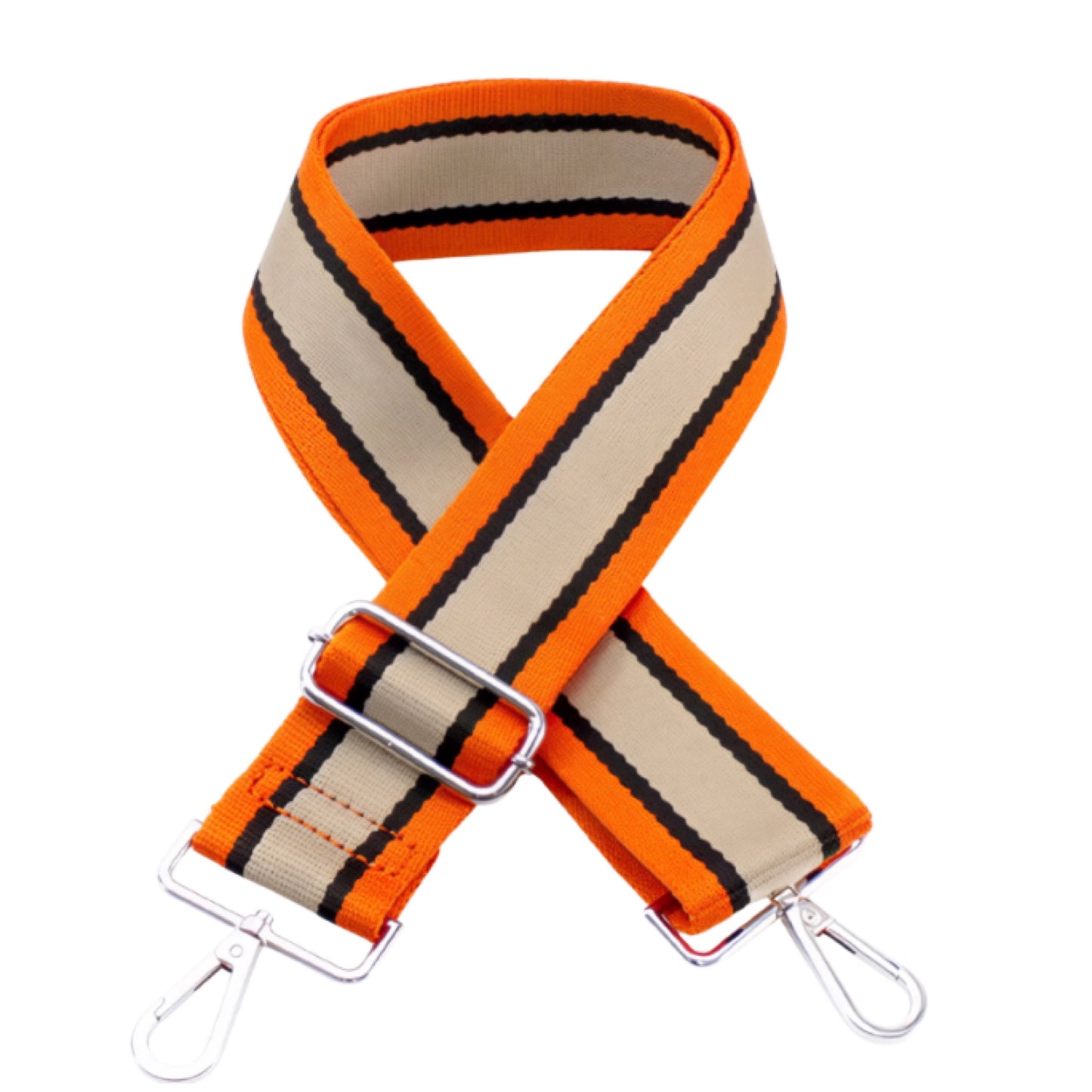 Orange Stripe Crossbody Bag Strap