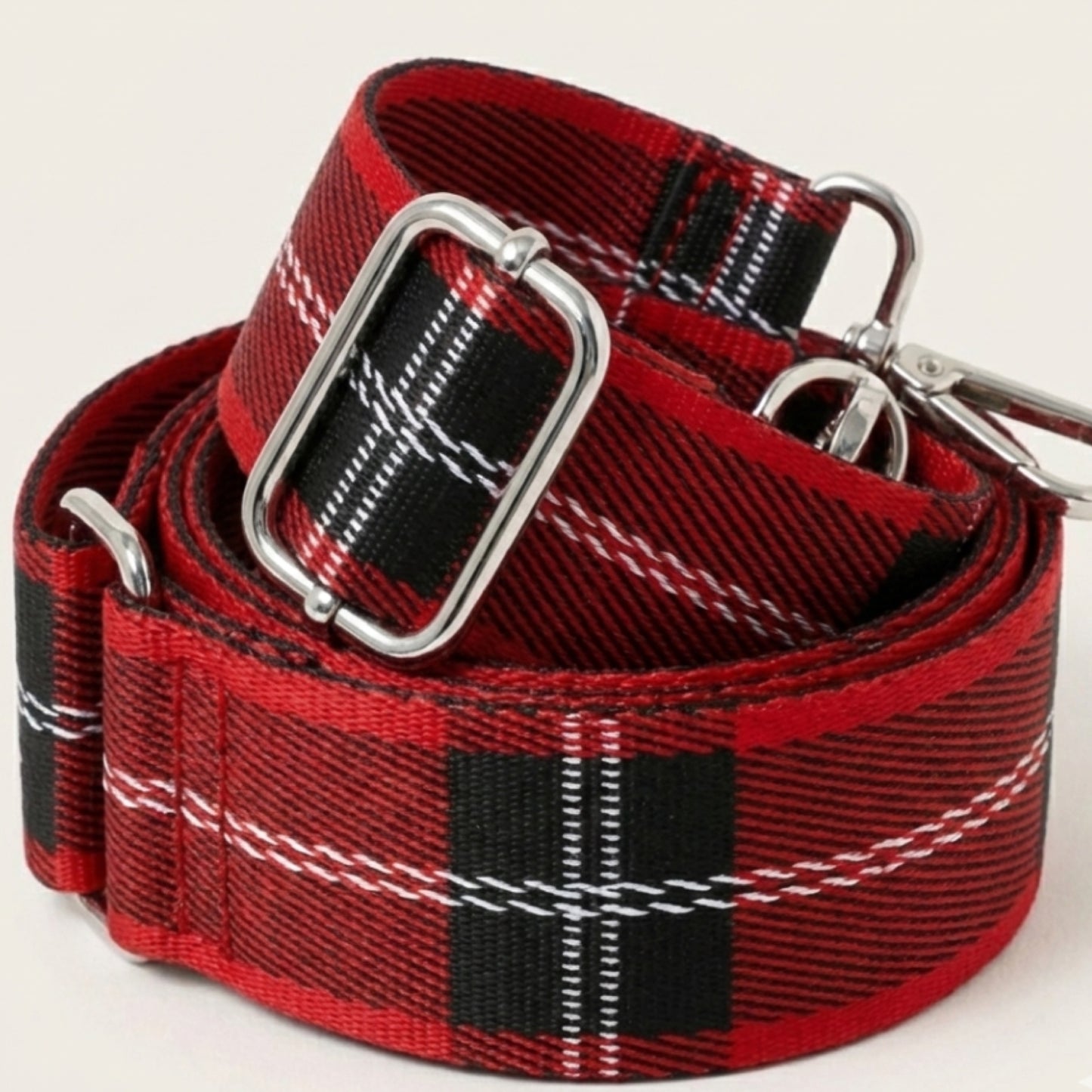Tartan Red Crossbody Bag Strap