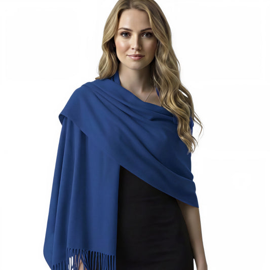 Royal Blue Cashmere Shawl
