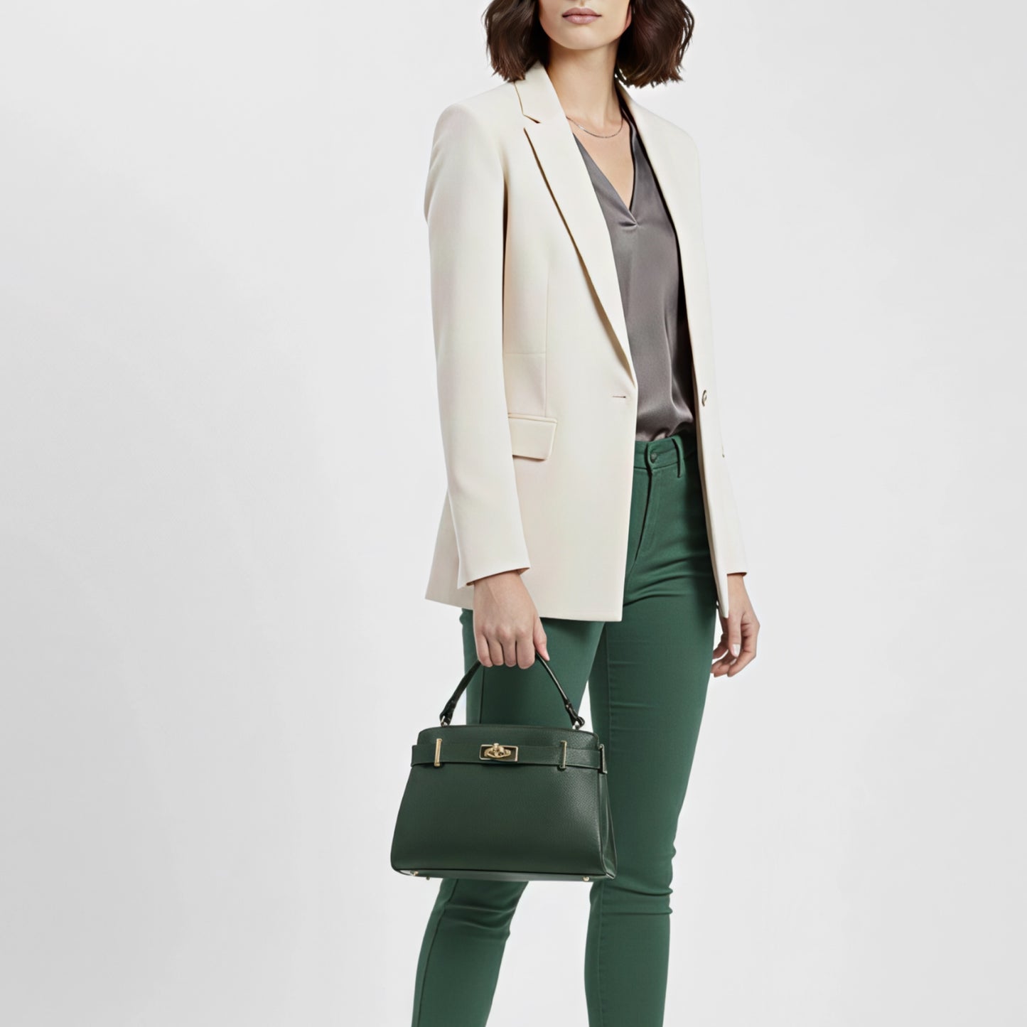 Orla Green Belted Leather Bag