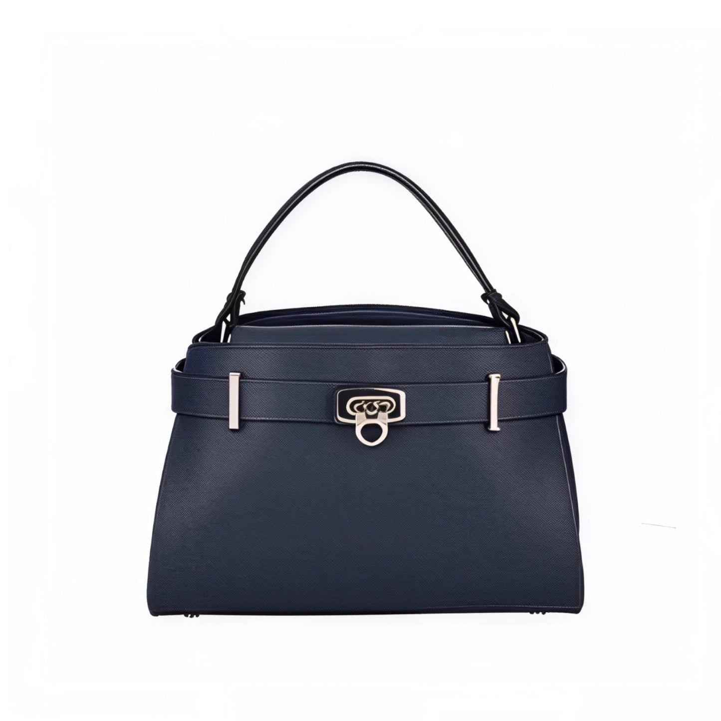 Orla Navy Belted Leather Bag