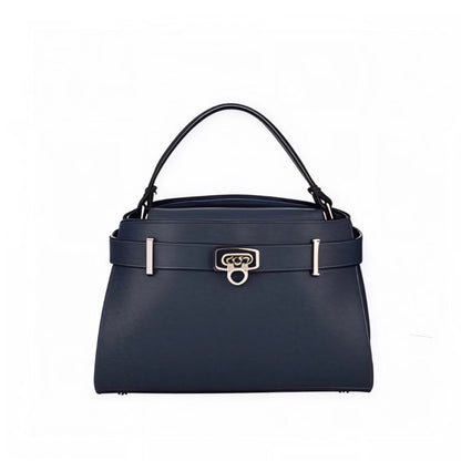 Orla Navy Belted Leather Bag