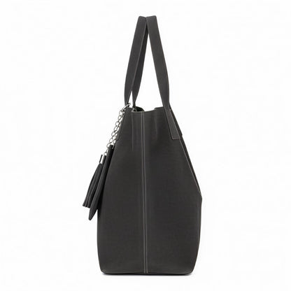 Zoe Grey Suede Tote Bag