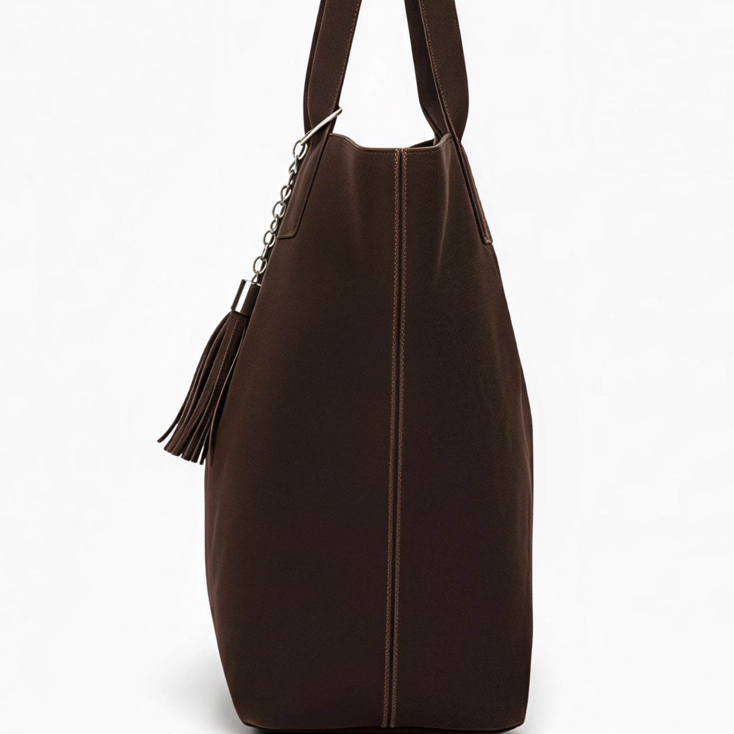 Zoe Brown Suede Tote Bag