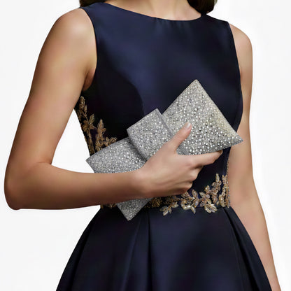Catherine Silver Crystal Clutch Bag