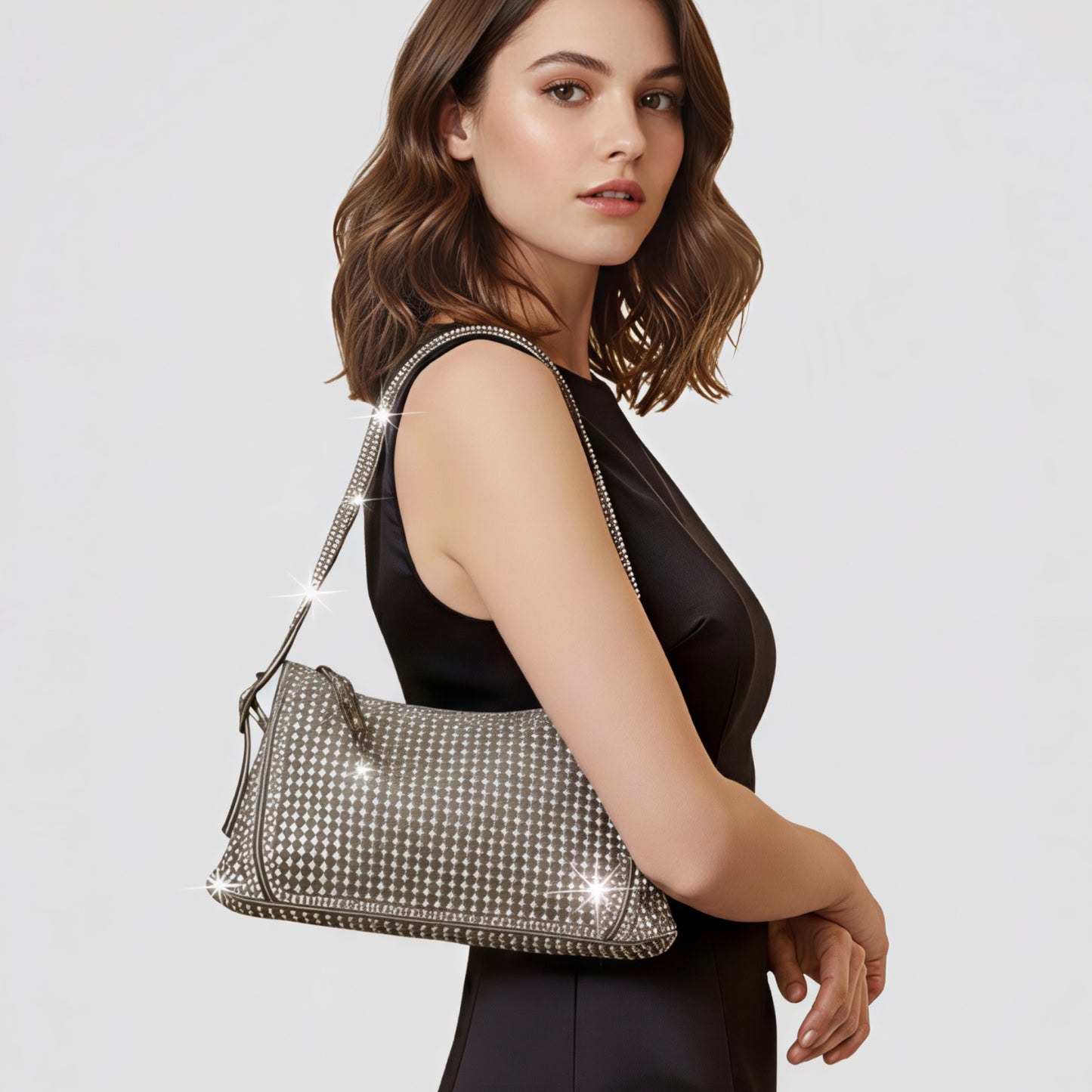 Adele Crystal Shoulder Bag