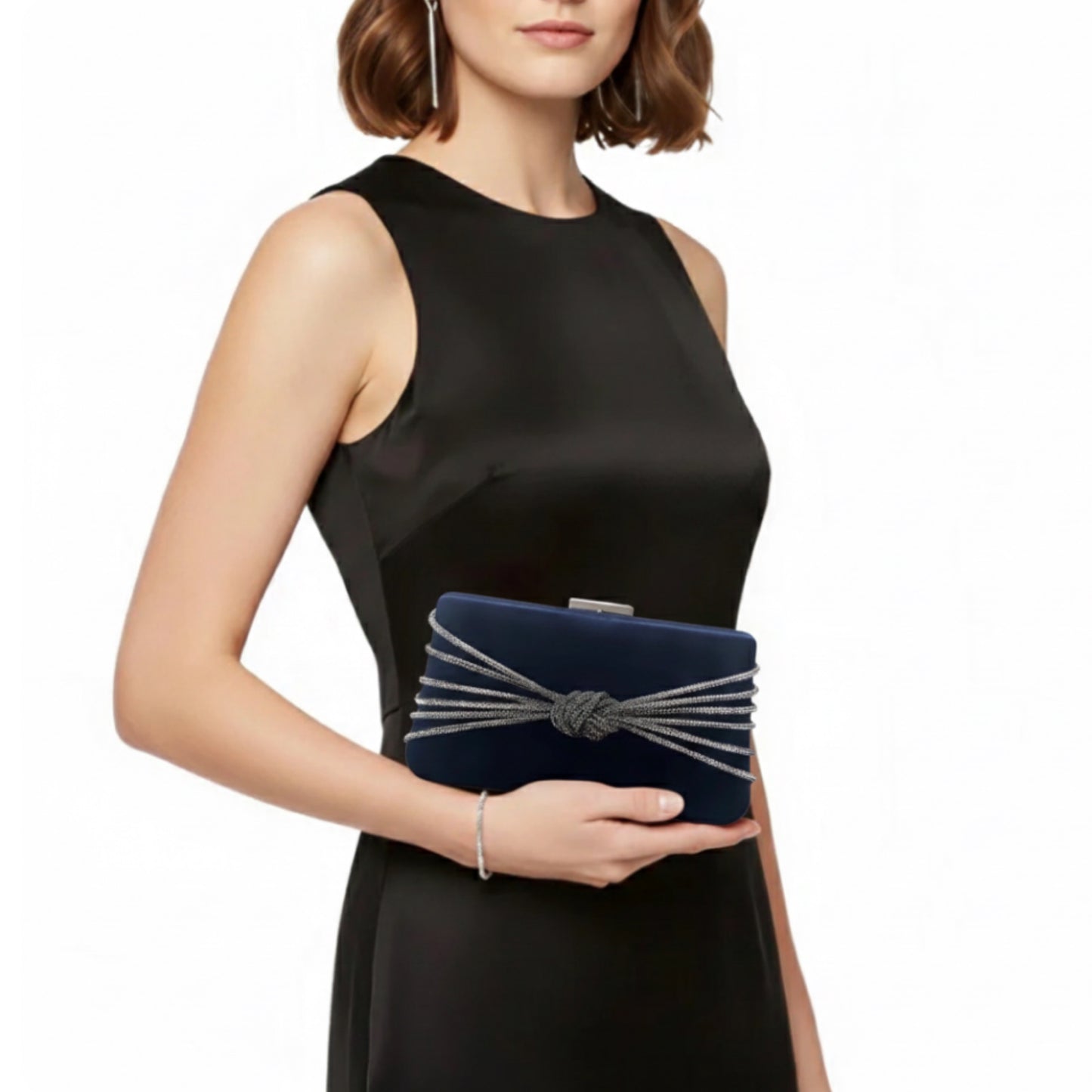 Colette Navy Clutch Bag