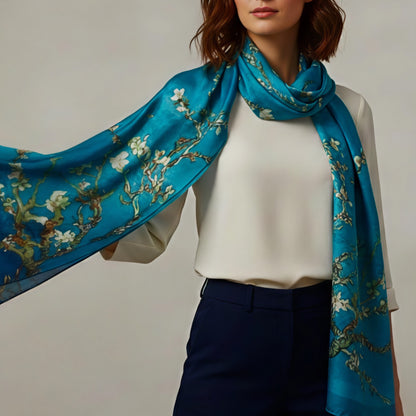 Van Gogh Almond Blossom Silk Scarf