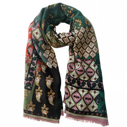 Green Bohemian Scarf