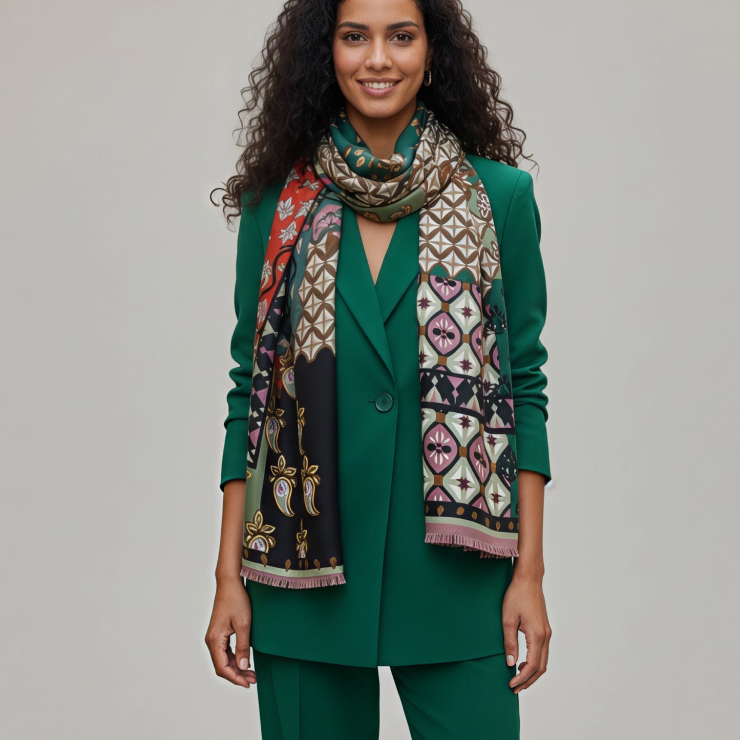 Green Bohemian Scarf