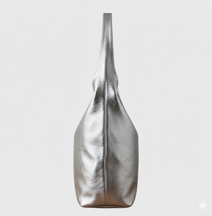 Sabrina Silver Metallic Bag