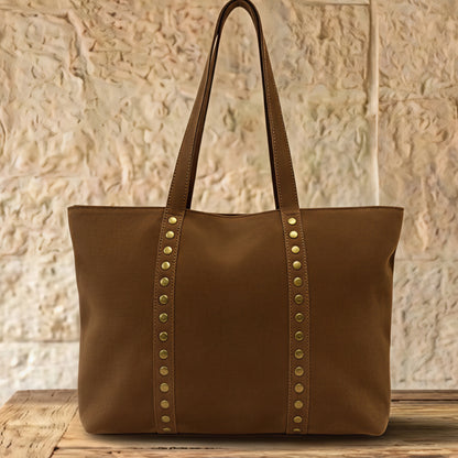 Roxy Brown Suede Tote Bag
