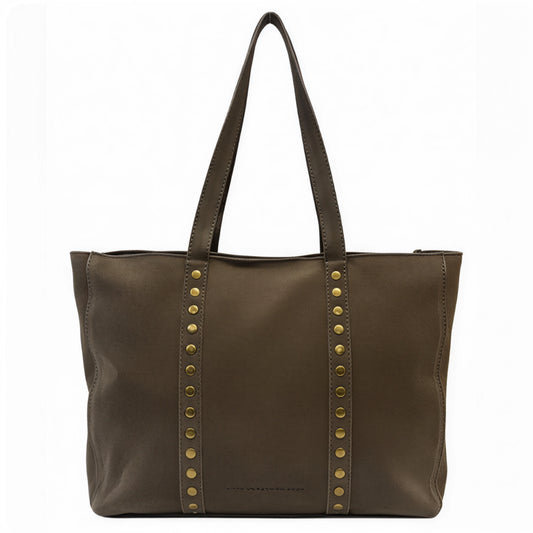 Roxy Taupe Suede Tote Bag