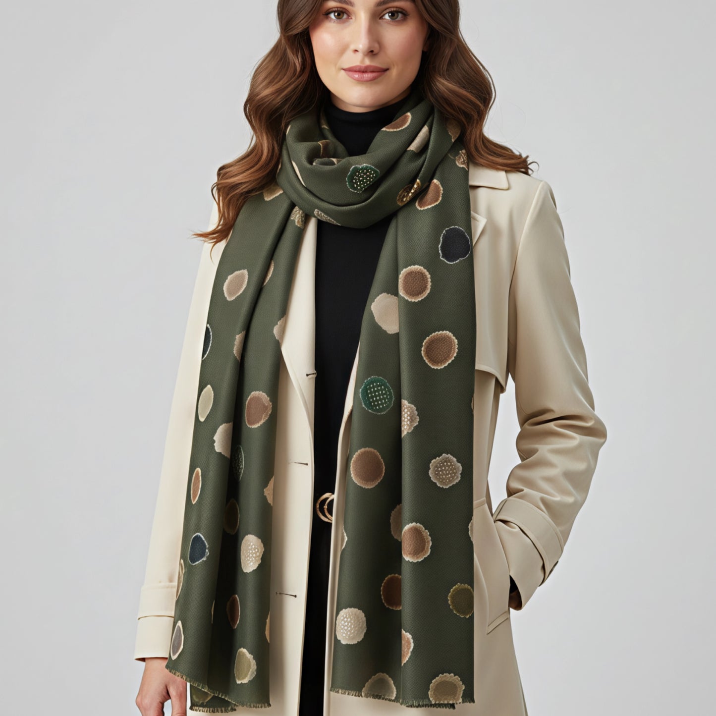 Green Circles  Scarf