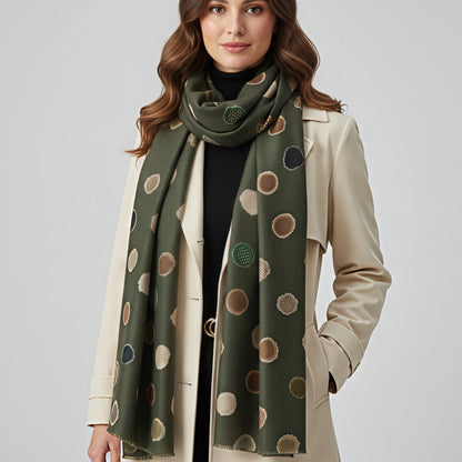 Green Circles  Scarf