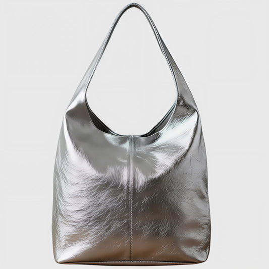 Sabrina Silver Metallic Bag