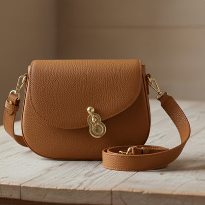 Mia Brown Satchel Leather Bag