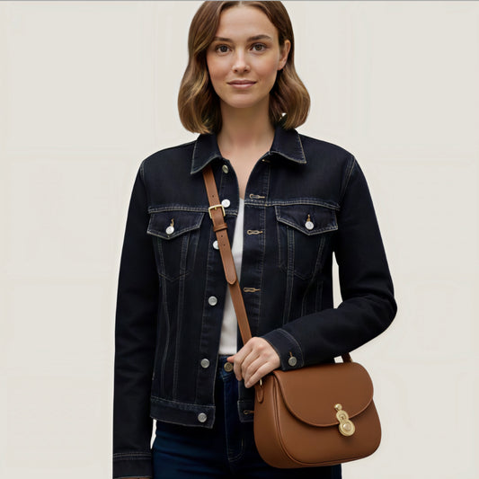 Mia Brown Satchel Leather Bag