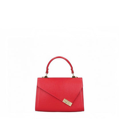 Charlotte Asymmetrical Red Leather Bag