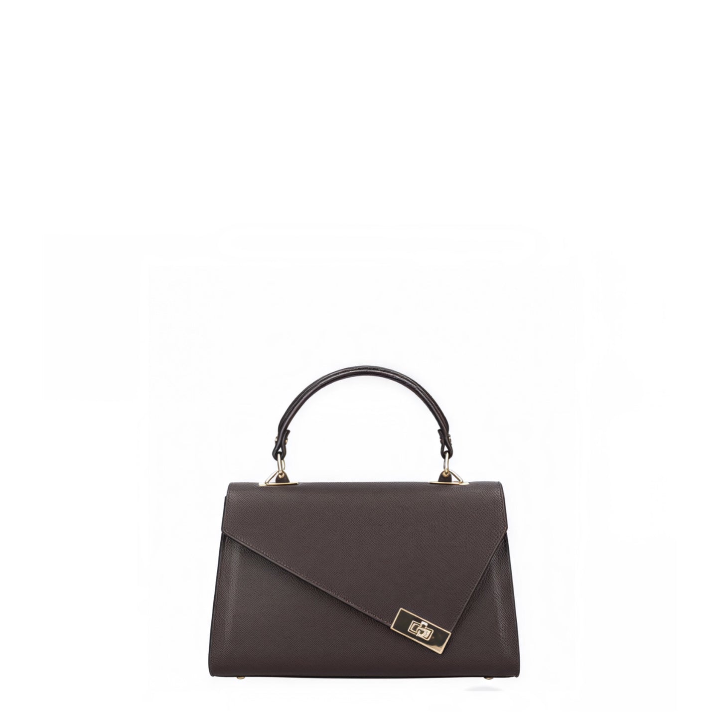 Charlotte Asymmetrical Brown Leather Bag