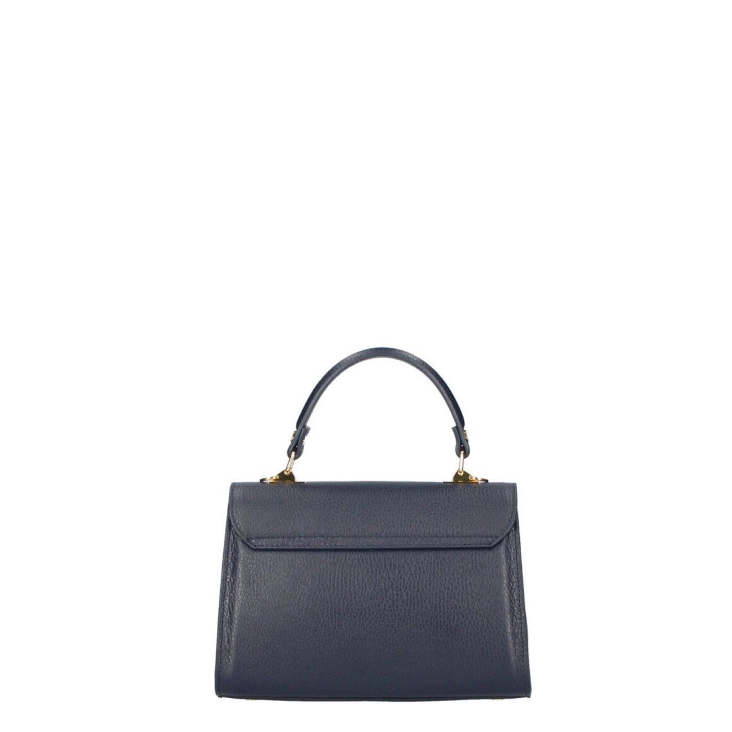 Charlotte Asymmetrical Navy Leather Bag