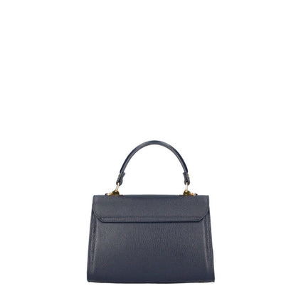 Charlotte Asymmetrical Navy Leather Bag