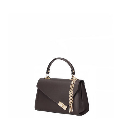 Charlotte Asymmetrical Brown Leather Bag