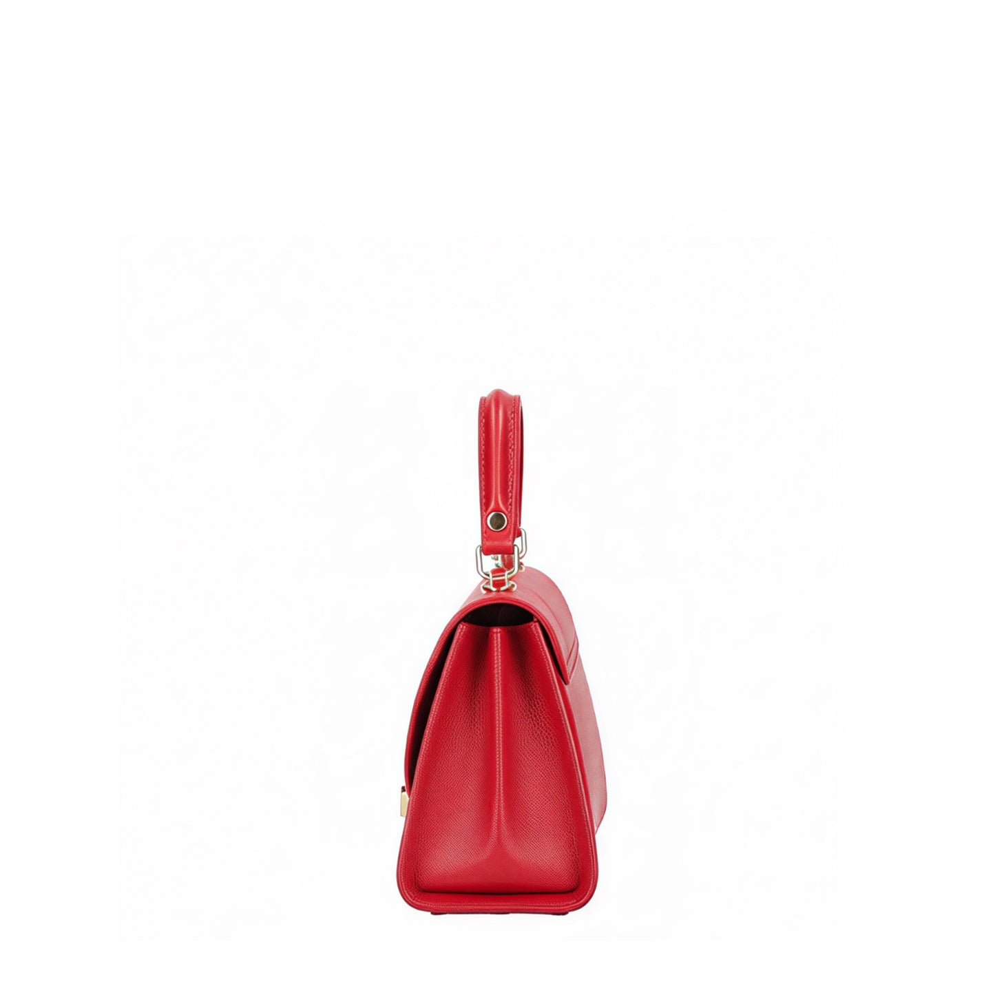 Charlotte Asymmetrical Red Leather Bag