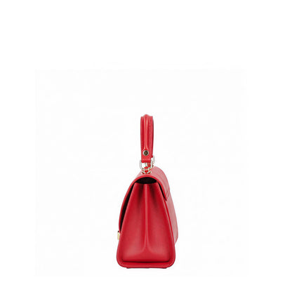 Charlotte Asymmetrical Red Leather Bag