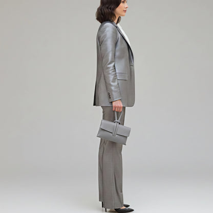 Zara - Loop Grey Leather Bag