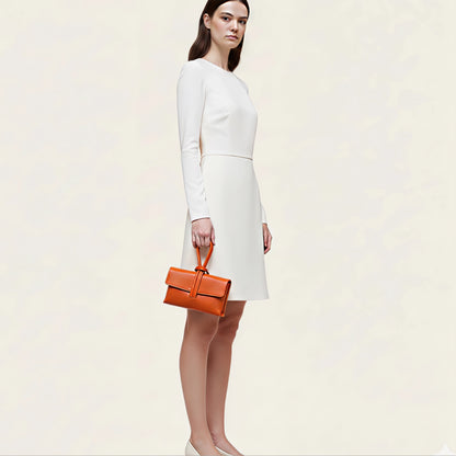 Zara - Loop Orange Leather Bag