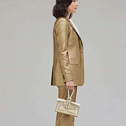 Zara - Loop Gold  Leather Bag