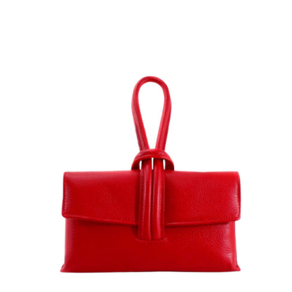 Zara - Loop Red  Leather Bag