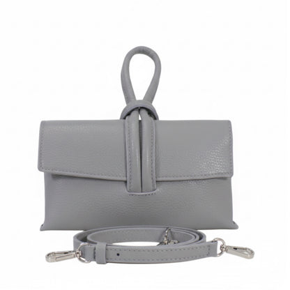 Zara - Loop Grey Leather Bag
