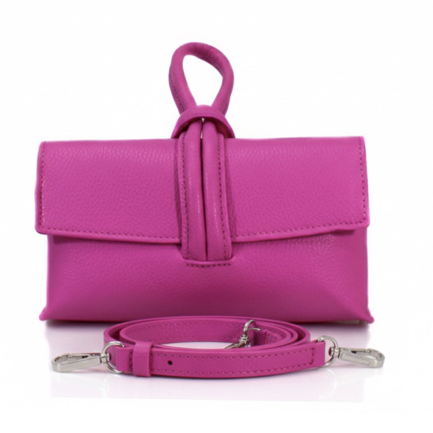 Zara - Loop Magenta Leather Bag