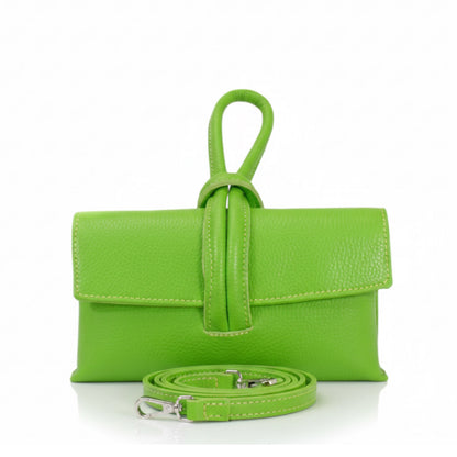Zara - Loop Lime Green  Leather Bag