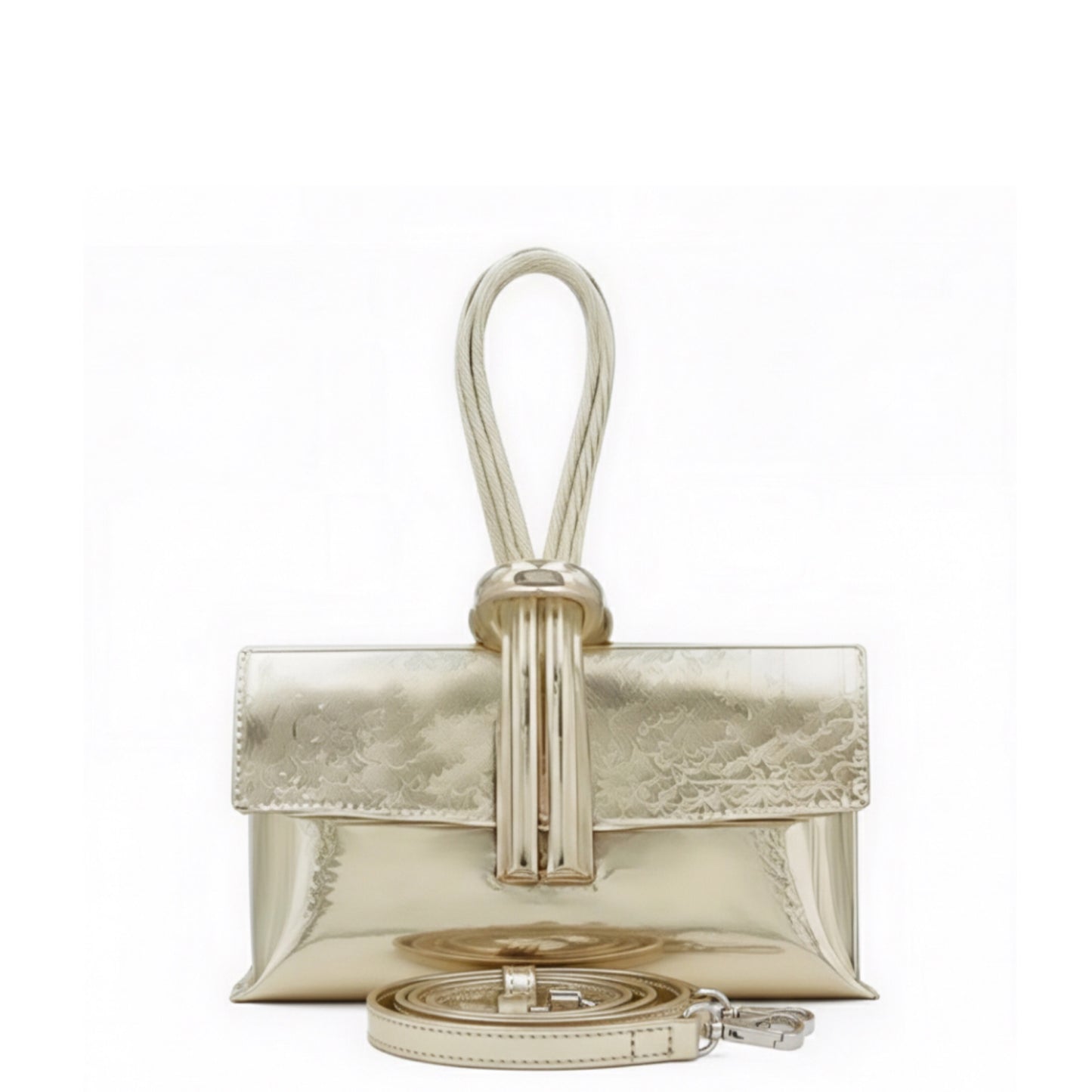 Zara - Loop Gold  Leather Bag