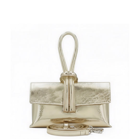 Zara - Loop Gold  Leather Bag