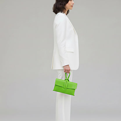 Zara - Loop Lime Green  Leather Bag