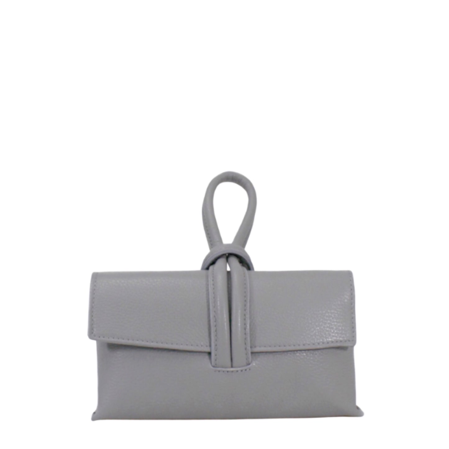 Zara - Loop Grey Leather Bag