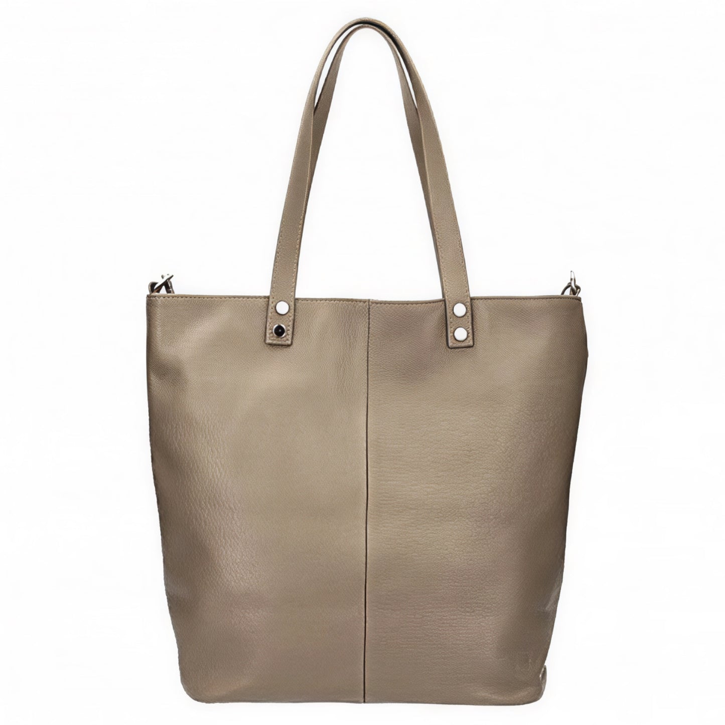 Lily Taupe Leather Shoulder Bag