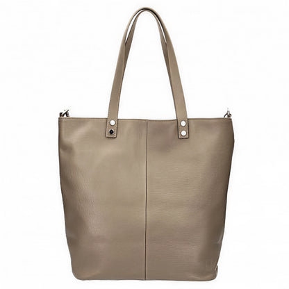 Lily Taupe Leather Shoulder Bag