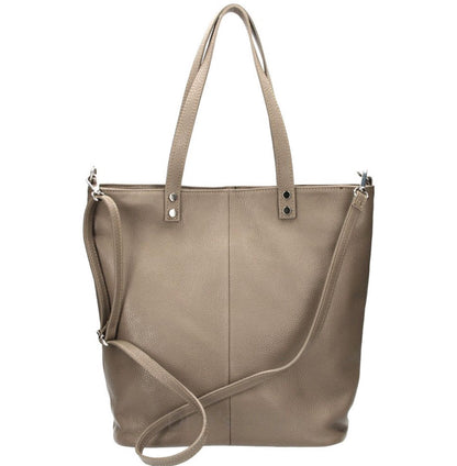 Lily Taupe Leather Shoulder Bag