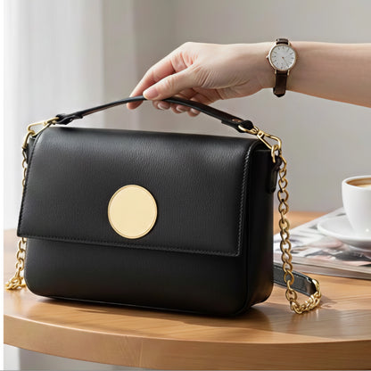 Suki Black Shoulder Leather Bag
