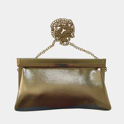 Freya Gold Metallic Oversized Clutch