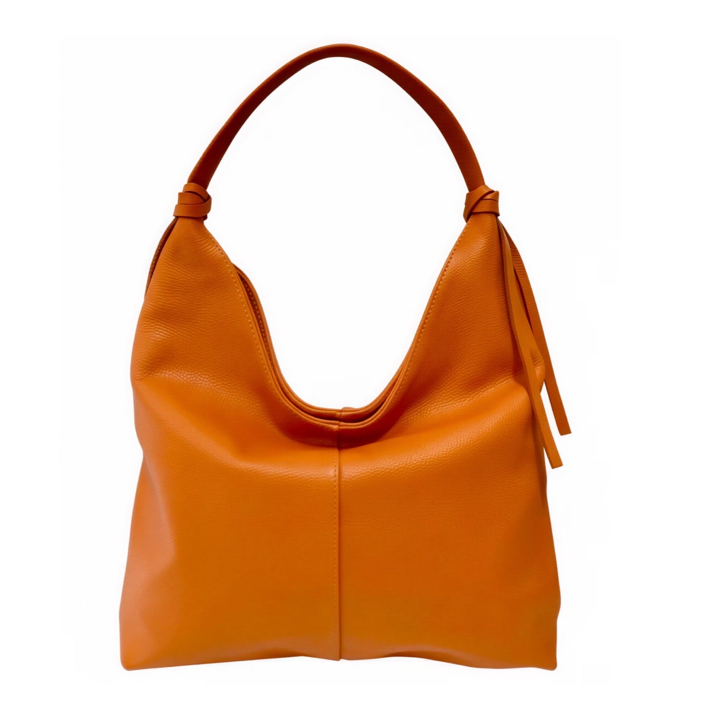 Alanis Orange Shoulder Leather Bag