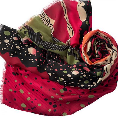 Red Black Scarf