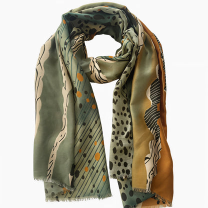 Sage Green Rust Scarf